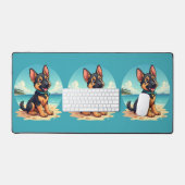 Illustration de la plage du Chiot-Puppy en berger  (Clavier et souris)