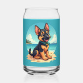 Illustration de la plage du Chiot-Puppy en berger  (Verso)