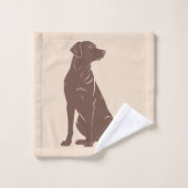 Illustration de la silhouette du labrador noir (Gant de toilette)