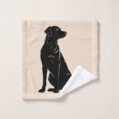 Illustration de la silhouette du labrador noir (Gant de toilette)