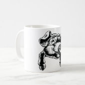 Illustration de la tête de cochons Mug café (Devant gauche)