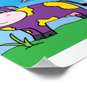 Illustration de la vache mignonne Poster d'art ani (Coin)