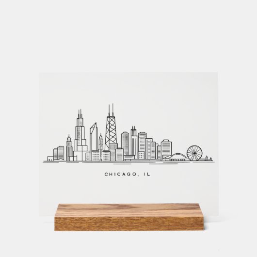 Illustration de la ville de Chicago IL (Recto)