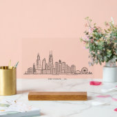 Illustration de la ville de Chicago IL (Mariage)