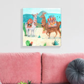 Illustration de lamas péruviens tropicaux | Toile (Insitu(Salon))