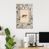 Illustration de l'animal Ocelot Affiche de citatio (Bureau à domicile)