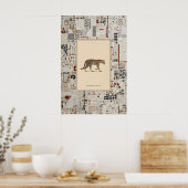 Illustration de l'animal Ocelot Affiche de citatio (Cuisine)