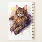 Illustration de l'aquarelle de chat blanc doux (Dos)