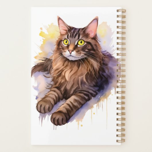 Illustration de l'aquarelle de chat blanc doux (Dos)