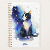Illustration de l'aquarelle de chat Tuxedo adorabl (Devant)