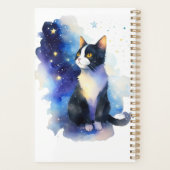 Illustration de l'aquarelle de chat Tuxedo adorabl (Dos)