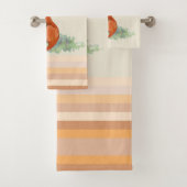 Illustration de l'aquarelle Momma Fox et Baby (En situation)