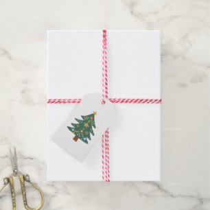 Illustration de l'arbre de Noël Étiquettes de cade