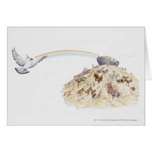 Illustration de l'arche de Noé avec partir