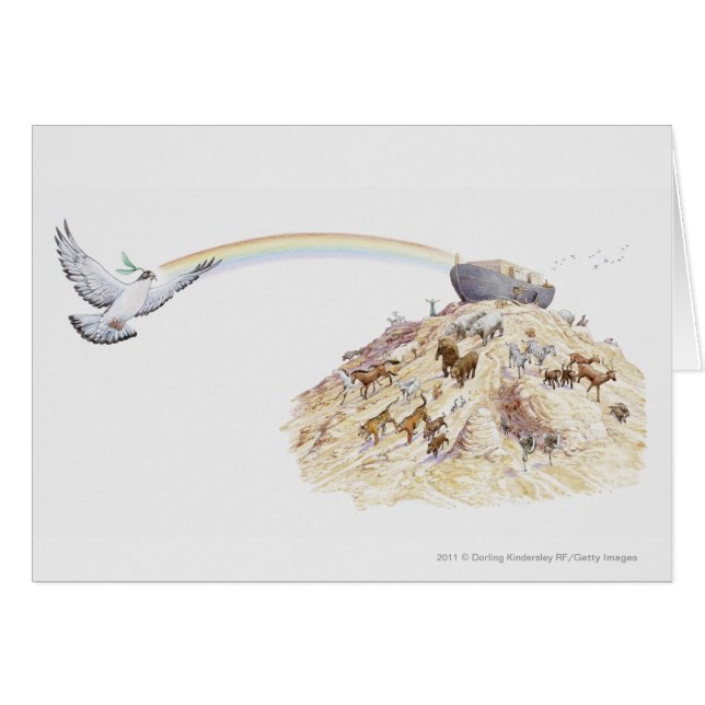 Illustration de l'arche de Noé avec partir (Devant horizontal)