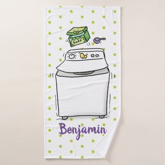 Illustration de lave-linge mignonne (Serviette de bain)