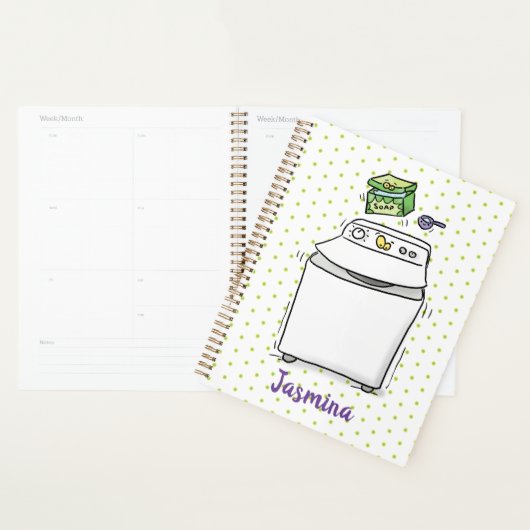 Illustration de lave-linge mignonne (Devant avec enveloppe)