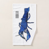 Illustration de l'écrevisse marron bleu (Serviette à main)
