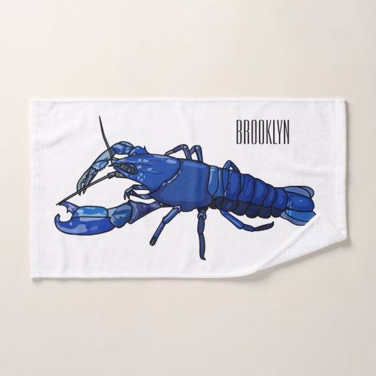 Illustration de l'écrevisse marron bleu (Serviette à main)