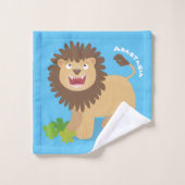 Illustration de l'effervescence de lions heureux (Gant de toilette)