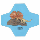 Illustration de lézard à col frisé (Plat)