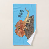 Illustration de lézard à col frisé (Serviette à main)