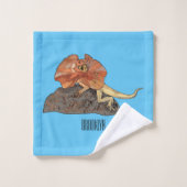 Illustration de lézard à col frisé (Gant de toilette)