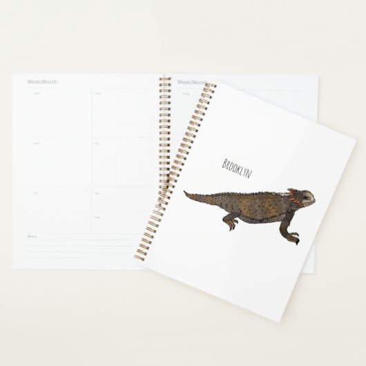 Illustration de lézard à cornes de Regal (Devant avec enveloppe)