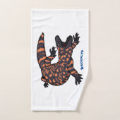 Illustration de lézard géant affamé (Serviette à main)