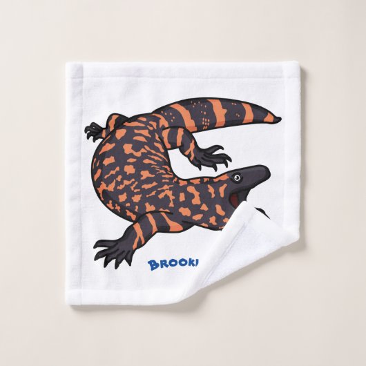 Illustration de lézard géant affamé (Gant de toilette)