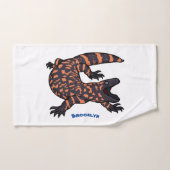 Illustration de lézard géant affamé (Serviette à main)
