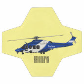 Illustration de l'hélicoptère de police (Plat)