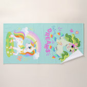 Illustration de licorne mignonne #2 (Serviette de bain)