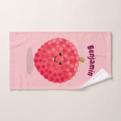 Illustration de litchee rose mignon (Serviette à main)