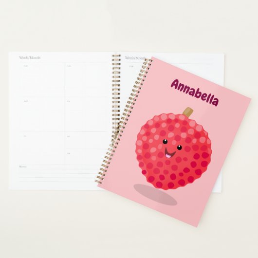 Illustration de litchee rose mignon (Devant avec enveloppe)