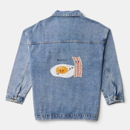 Illustration de l'oeuf de Cute kawaii et du bacon (Verso)