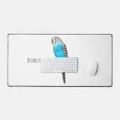 Illustration de l'oiseau bleu budgerigar (Clavier et souris)