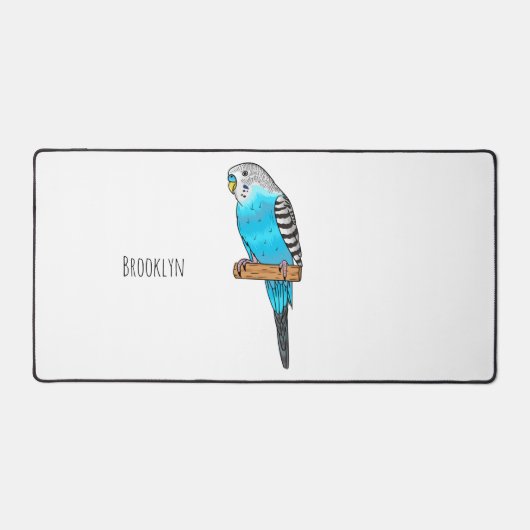 Illustration de l'oiseau bleu budgerigar (Recto)