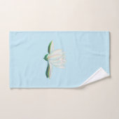 Illustration de Lotus blanc ciel bleu (Serviette à main)