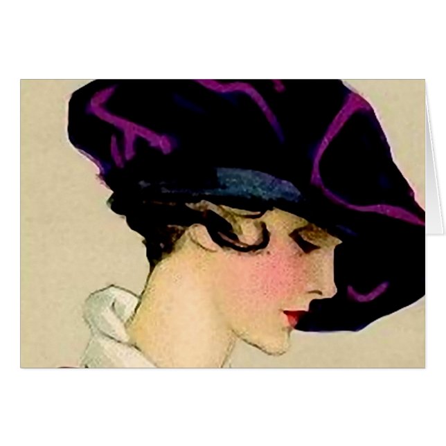 Illustration de Marcello Dudovich "Girl In Purple  (Devant horizontal)