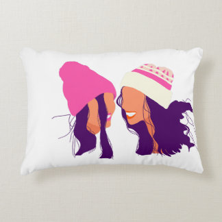 Illustration de meilleures amies • Coussin d'accen