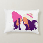 Illustration de meilleures amies • Coussin d'accen (Dos)