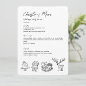 illustration de menu classique de Noël (Debout devant)