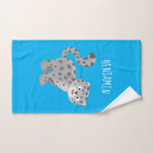 Illustration de mignon léopard des neiges (Serviette à main)