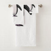 Illustration de mignon macaroni pingouin (En situation)