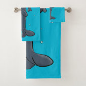 Illustration de mignons baleines et voiliers (En situation)