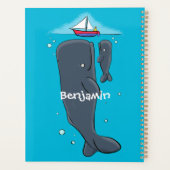 Illustration de mignons baleines et voiliers (Dos)