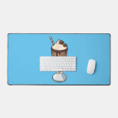 Illustration de milk-shake au chocolat (Clavier et souris)