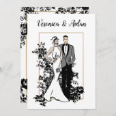 Illustration de mode faire-part de mariage (Devant / Derrière)