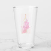 Illustration de mode, Lady en verre rose (Dos)